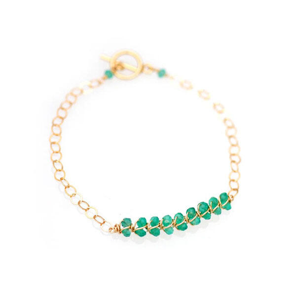 Veronica Bracelet in Green Onyx